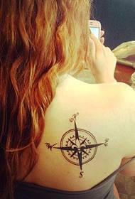 Beautiful and beautiful compass tattoo