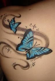Os nenos son bosque de cadros de tatuaxes de mariposas