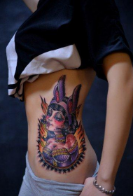 szépség derék gyönyörű nyuszi lány tetoválás képet