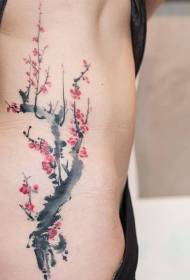 modello di tatuaggio di prugna stile inchiostro di vita