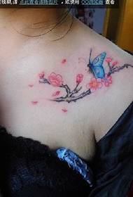 Nanchang Angel Branded Tattoo Show 사진 작품 : 어깨 매화 문신 패턴