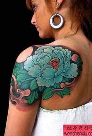 Kyakkyawan kafada peony tattoo hoto hoto