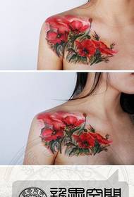 Akanaka poppies tattoo maitiro pamapfudzi evasikana