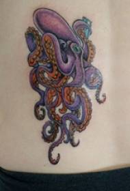 Octopus tattoo eenvoudig meisje taille octopus tattoo patroon