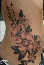 Waist Flower Tattoo Pattern