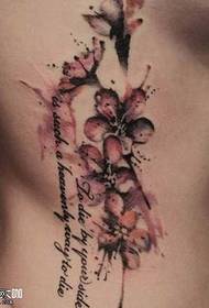 juosmens angliškas gėlių tatuiruotės modelis