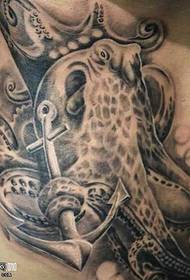 modello di tatuaggio di calamari