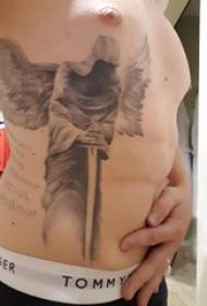 смрти анђео тетоважа мушки струк на слици смрти анђео тетоважа