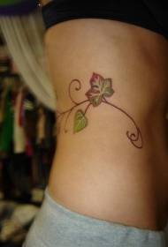 patró de tatuatge de petites plantes de color de cintura