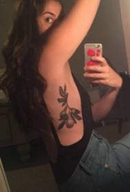 Plant tattoo girl's side tail klein vars plant tattoo tattoos
