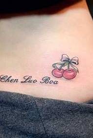 waist fruit tattoo pattern
