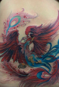 lepotni pas čudovit barvni vzorec tetovaže Phoenix