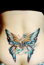 szépség derék gyönyörű pillangó tetoválás minta