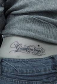 Beliebtes englisches Taillentattoo