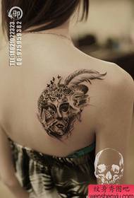 Ubuhle bamahlombe we-pop venetian mask tattoo iphethini