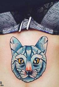 taille witte kat tattoo patroon