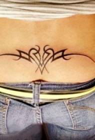 back waist tattoo girl black waist totem tattoo picture
