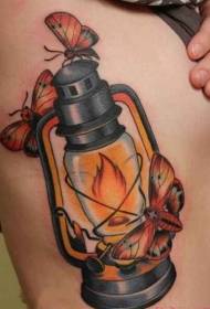 szépség derék személyiség kreatív retro olaj lámpa tetoválás minta