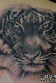 Skulder tigerhoved tatovering