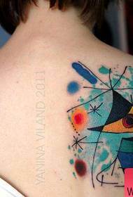 Tatuaggio che schizza sulla spalla