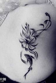Waist Flower Totem Tattoo Patroon
