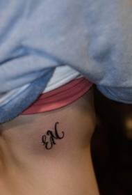 iubitor de talie laterală femeie iubește imaginea tatuaj cuvânt englezesc