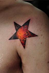 Tatuiruočių šou, rekomenduokite pečių žvaigždės tatuiruotės modelį