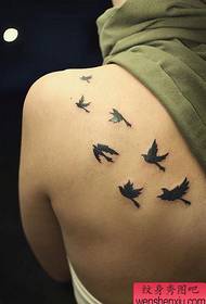 a shoulder swallow tattoo pattern