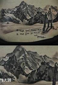 струк планине тетоважа снијег планине