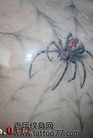 Cool skouder spider web tattoo patroan