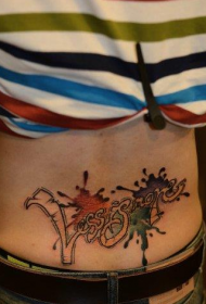vira talio modo delikata floro figuro tatuaje ŝablono