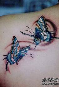 Tattoo 520 Galerij: Efterkant Butterfly Tattoo Patroon Picture