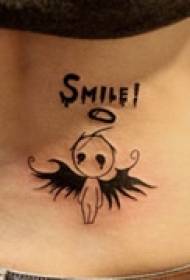 Tatuaggio in vita con grafica creativa