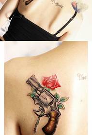 Pola tattoo pistol taktak warna taktak