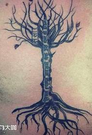 Derék fa tetoválás minta