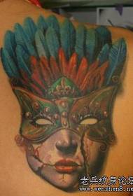 Faʻailoga lanu vali veveian mask tattoo