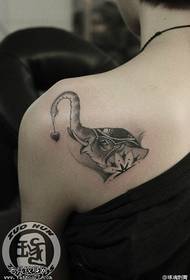 Female shoulder tattoo icon