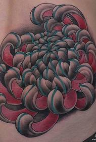 Seite Taille traditionelle Chrysantheme gemalt Tattoo-Muster 68122 - Mädchen Seite Taille Punkt Tattoo Tattoo-Muster