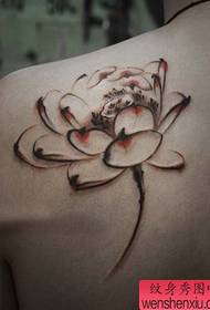 Zepòl-tounen sèlman bèl lank style lotus modèl tatoo