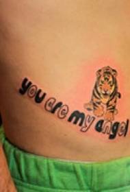 Fresh graphic waist tattoo