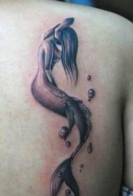 Populární tetování vzoru mořské panny mořské panny