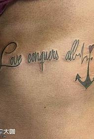 mudellu di tatuaggi d'ancora frescu