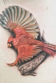 birdie 3d tatuiruotė vyriškos šoninės juosmens spalvos tatuiruotės paveikslėlis