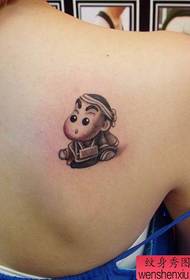 Tattoo show, recommend a cute monkey tattoo on the shoulder