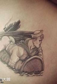 wzór tatuażu żołnierza morza