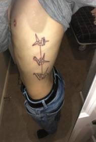 Tattoo lafiny sipa lehilahy marikoron'ny lahy lahy miloko mainty taratasy sary mariky ny sary