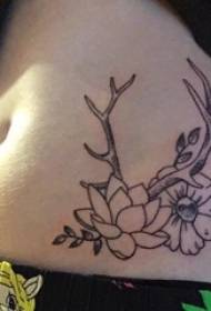 Fiore literaria tatuaggi ragazza cintura arte fiore fiore tatuaggio