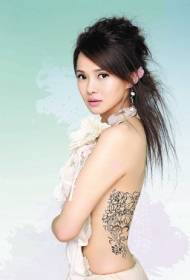 Schauspielerin Yi Neng Jing Taille Staubblatt Tattoo-Muster