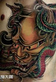 Derék-szerű kígyó tetoválás minta