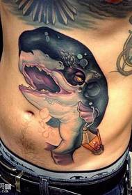 Waist Whale Tattoo Pattern